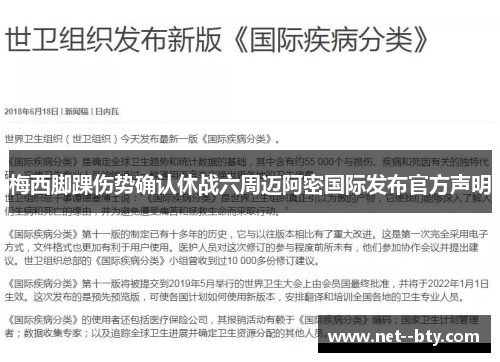 梅西脚踝伤势确认休战六周迈阿密国际发布官方声明 梅西脚踝伤势确认休战六周迈阿密国际发布官方声明